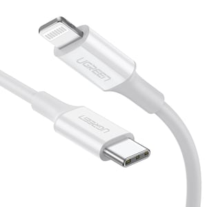 Ugreen 10493 Lightning Cable, 1 m, White