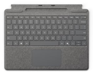 Microsoft Surface Pro Keyboard with pen storage QWERTZ Niemiecki Microsoft Cover port Platyna