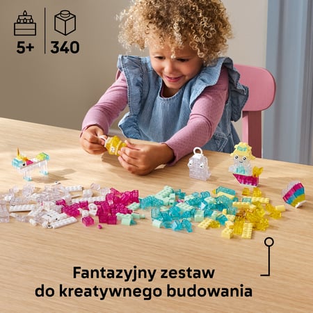 LEGO Classic Magiczny zestaw z przezroczystymi klockami