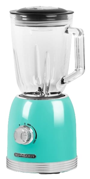 Schneider AG SCBL15ACA blender 1,5 l Blender stołowy 800 W Zielony, Srebrny, Przezroczysty
