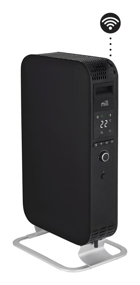 Mill Wewnętrzna Czarny 2000 W Podgrzewacz elektryczny pomieszczeń na olej