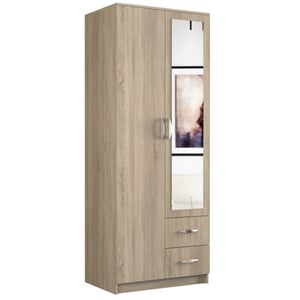 Topeshop ROMANA 80 SON L Wardrobe and Closet, 5 shelves, 2 doors, Oak
