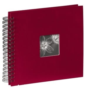 Hama Spiral Album "Fine Art," burgundy, 26x24/50 photo album, red, 100 sheets, 10 x 15, 13 x 18