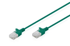 Digitus CAT 6 U-UTP Slim-korskopplingskabel, 0,5 m, grön