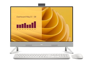 DELL EC27250 Intel Core 7 150U 68,6 cm (27") 1920 x 1080 px Touchscreen-All-in-One-PC 16 GB DDR5-SDRAM 1 TB SSD Windows 11 Pro Wi-Fi 6E (802.11ax) Perlweiß