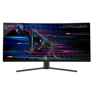 LC-Power LC-M34-UWQHD-165-C monitor komputerowy 86,4 cm (34") 3440 x 1440 px UltraWide Quad HD Czarny, Czerwony