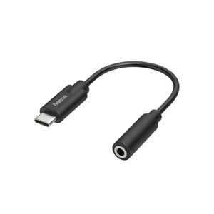 Hama 00200318 Telefonkabel, schwarz, USB-C, 3,5 mm