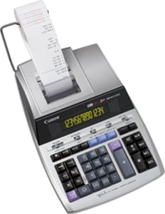 Canon MP1411-LTSC Tischrechner mit Druckfunktion, silberfarben