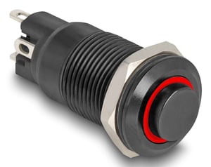 DeLOCK 22014 elektrischer Schalter Druckschalter Schwarz, Rot