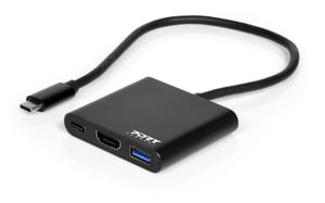 Port Designs PORT Connect 900140 Dockingstation, kabelgebunden, USB 3.2 Gen 1 (3.1 Gen 1), Typ C, schwarz