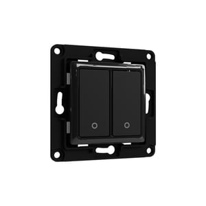 Shelly Wall Switch 2 Light Switch, Black