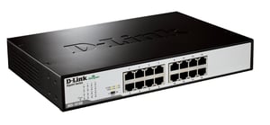 D-Link DGS-1016D/E przełącznik sieciowy Nie zarządzany Czarny, Metaliczny