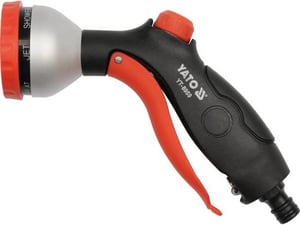 Yato YT-8959 Water Spray Gun/Nozzle ABS and Aluminum Garden Water Spray Gun, Black, Gray, Orange