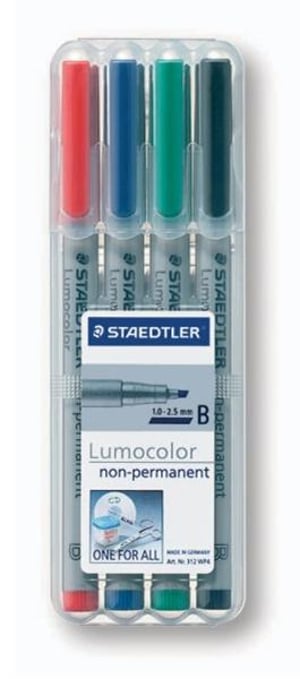 Staedtler 312 WP4 marker, 1 pc. Black, Blue, Brown, Green, Orange, Red, Purple, Yellow