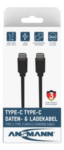 Ansmann 1700-0122 kabel USB 2 m USB C Czarny