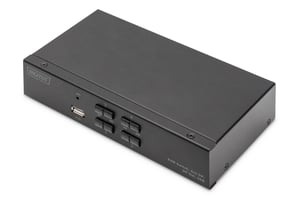 Digitus KVM-Umschalter, 4x1 DP, DP-Ausgang, USB