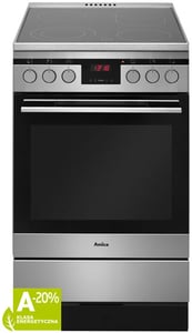 Amica 514CE3.413TsKDHaQ(XL) Freestanding Stove Electric Ceramic Stainless Steel