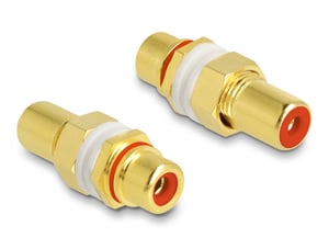 DeLOCK Audio-RCA-Adapter, Buchse-zu-Buchse-Anschluss für die Installation, roter Ring