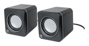Manhattan 2600 PC/Laptop Speaker Set, Black, 3 W