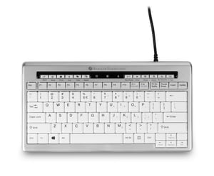 BakkerElkhuizen S-board 840 tangentbord Kontor USB QWERTY US English Ljusgrå, Vit