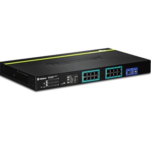 Trendnet TPE-1620WS przełącznik sieciowy Zarządzany L2 Gigabit Ethernet (10/100/1000) Obsługa PoE 1U Czarny