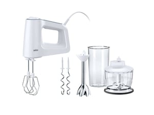 Braun MultiMix 3 HM 3137 WH 500 W Hand Mixer, White