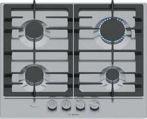 Bosch Serie 6 PCP6A5I90 Kochfeld Edelstahl Einbau 60 cm Gas 4 Kochzonen