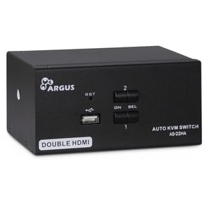 Inter-Tech AS-22HA HDMI przełącznik KVM Czarny
