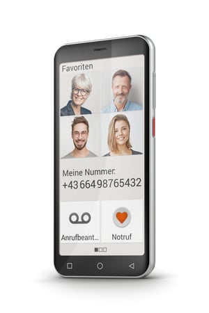 Emporia emporiaSMART5.mini 12,6 cm (4,95") Eine SIM-Karte Android 13 4G USB Typ C 4 GB 64 GB 2500 mAh Schwarz