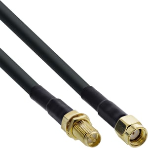 InLine 40861 kabel koncentryczny 1 m Czarny