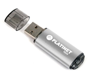 Platinet PMFE16S USB-Stick 16 GB, USB Typ A 2.0, silberfarben