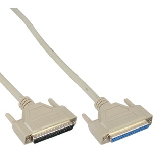 InLine 37337 parallellkabel, beige, 3 m, DB37 M – DB37 F