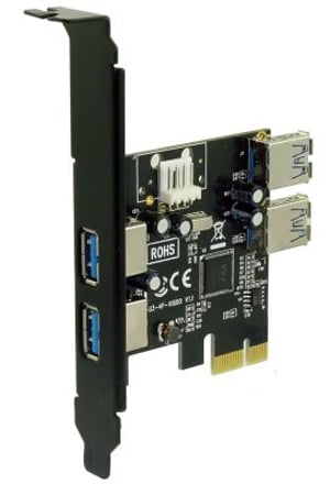Sedna SE-PCIE-USB3-4 adapter Wewnętrzny USB 1.1, USB 2.0, USB 3.2 Gen 1 (3.1 Gen 1)
