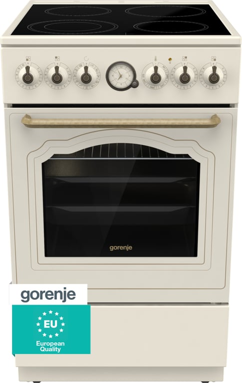 Gorenje GECS5B70CLI Kuchenka wolnostojąca Prąd elektryczny Ceramiczna Beżowy