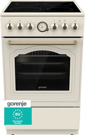 Gorenje GECS5B70CLI Kuchenka wolnostojąca Prąd elektryczny Ceramiczna Beżowy