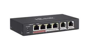 HiLook NS-0106P-35 Unmanaged Fast-Ethernet-Netzwerk-Switch (10/100) mit PoE-Unterstützung, schwarz