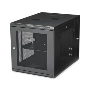 StarTech RK1232WALHM 12U-rack, väggmonterat skåp, svart