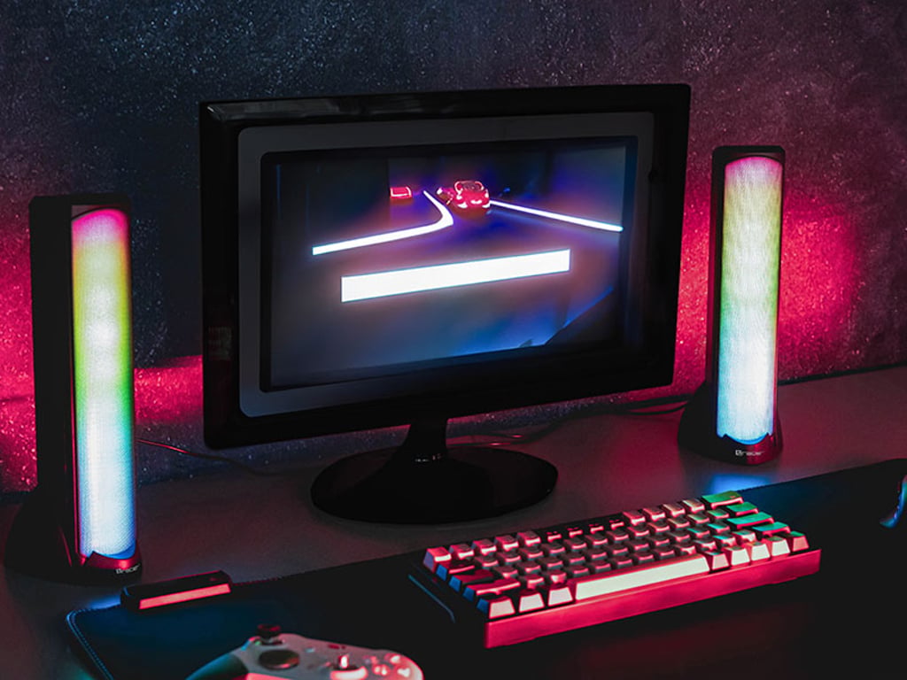 фото Акустические колонки Tracer Sigma USB BT RGB Black (TRAGLO47529) 3