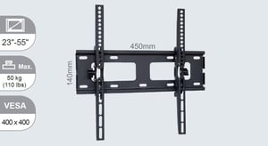 Vivolink VLMW2355T uchwyt do telewizorów 139,7 cm (55") Czarny
