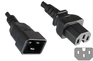 Microconnect PE152018 kabel zasilające Czarny 1,8 m C20 panel C15 panel