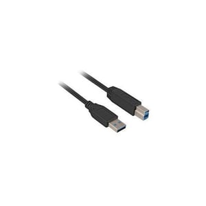 Sharkoon 3m, USB 3.0-A/USB 3.0-B Cable, USB 3.2 Gen 1 (3.1 Gen 1), USB A to USB B, Black