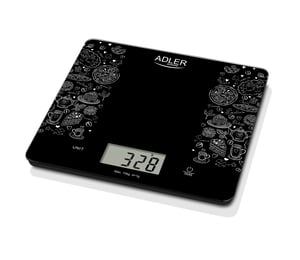 Adler AD 3171 Kitchen Scale, Black Rectangle, Electronic Kitchen Scale
