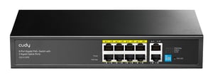 Cudy GS1010PE przełącznik sieciowy Nie zarządzany Gigabit Ethernet (10/100/1000) Obsługa PoE Czarny