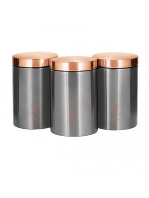 Berlinger Haus BH/6273 Küchenbehälter Set mit Behältern für Tee, Kaffee und Zucker Edelstahl