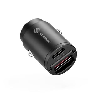 ALOGIC CRCA30 Ladegerät für mobile Geräte: Kopfhörer, Headset, Smartphone, Smartwatch, Tablet, schwarz, Zigarettenanzünder, Schnellladung, automatisch