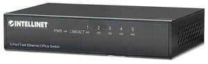 Intellinet 5-Port-Fast-Ethernet-Office-Switch Fast Ethernet (10/100) Schwarz