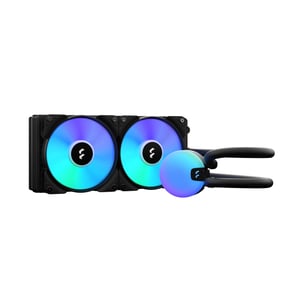 Fractal Design Lumen S24 v2 RGB All-in-One-Flüssigkeitskühler für den Prozessor, 12 cm, schwarz, 1 Stück.