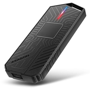 Axagon EEM2-GAM, USB-C 10 Gbit/s – NVMe- & SATA-SSD-GAME-M.2-Gehäuse, schraubenloses SSD-Gehäuse, schwarz