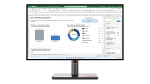 Lenovo ThinkVision P27h-30 monitor komputerowy 68,6 cm (27") 2560 x 1440 px Quad HD LCD Czarny