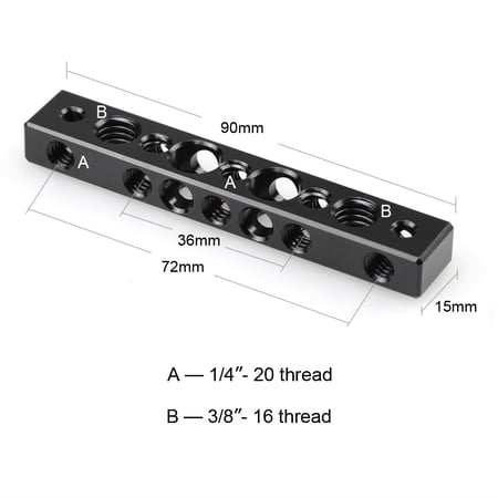 SmallRig 1091 zestaw montażowy Czarny Aluminium